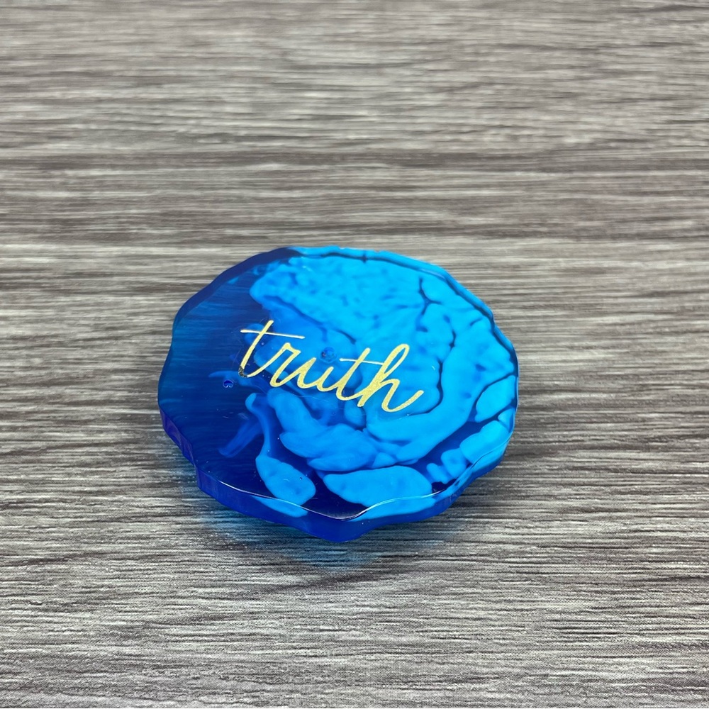 TRUTH Handmade Epoxy Resin Magnet - Blue